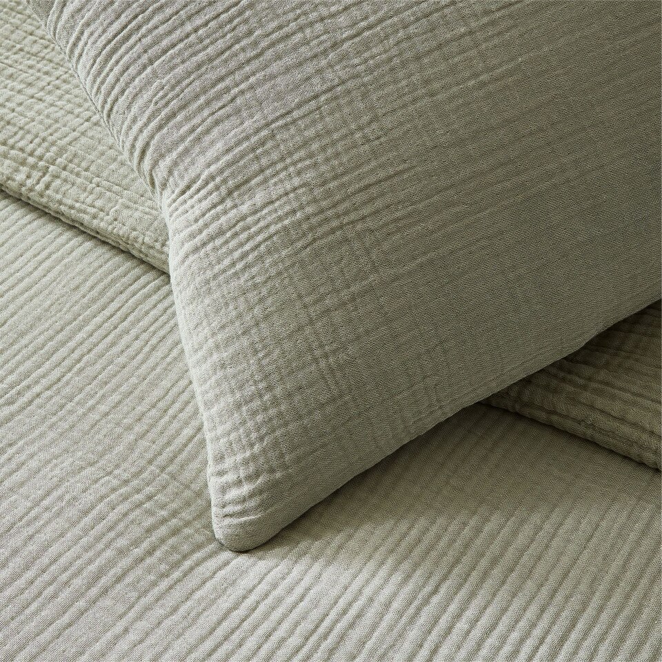 Dreamy Gauze Cotton Duvet Cover & Pillowcases West Elm UK